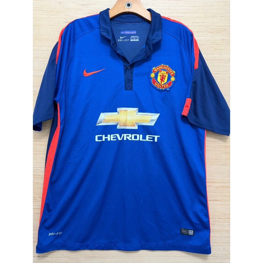 Nike Manchester United 2014-15 Third Jersey Januzaj 11 Blue XL Soccer Shirt
